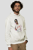 Playboi Carti Baskılı Beyaz Unisex Kapüşonlu Sweatshirt