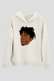 Playboi Carti Baskılı Beyaz Unisex Kapüşonlu Sweatshirt