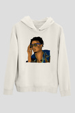 Playboi Carti Baskılı Beyaz Unisex Kapüşonlu Sweatshirt