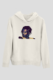 Playboi Carti Baskılı Beyaz Unisex Kapüşonlu Sweatshirt