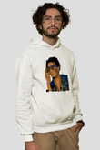 Playboi Carti Baskılı Beyaz Unisex Kapüşonlu Sweatshirt