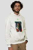 Playboi Carti Baskılı Beyaz Unisex Kapüşonlu Sweatshirt