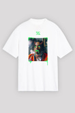 Playboi Carti Baskılı Beyaz Unisex Oversize Tişört - Tshirt