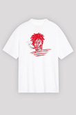 Playboi Carti Baskılı Beyaz Unisex Oversize Tişört - Tshirt