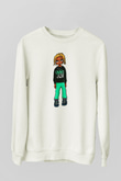 Playboi Carti Baskılı Beyaz Unisex Sweatshirt