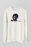 Playboi Carti Baskılı Beyaz Unisex Sweatshirt