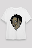 Playboi Carti Baskılı Unisex Beyaz Tişört - Tshirt
