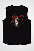 Playboi Carti Baskılı Unisex Siyah Kolsuz Tişört - Tshirt