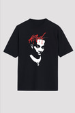 Playboi Carti Baskılı Unisex Siyah Oversize Tişört - Tshirt