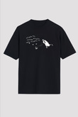 Playboi Carti Baskılı Unisex Siyah Oversize Tişört - Tshirt