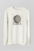 Plüton Beyaz Unisex Sweatshirt