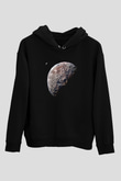 Plüton Siyah Unisex Hoodie