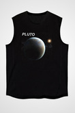 Plüton Siyah Unisex Kolsuz Tişört