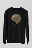 Plüton Siyah Unisex Sweatshirt