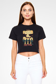 Point Break Siyah   Crop Top Tişört