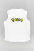 Pokemon Beyaz Unisex Kolsuz Tişört