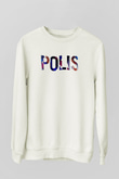 Polis Beyaz Unisex Sweatshirt