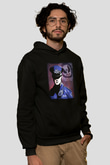 Polis Siyah Unisex Kapşonlu Sweatshirt