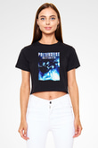 Poltergeist Siyah   Crop Top Tişört