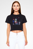 Poltergeist Siyah   Crop Top Tişört