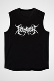 Polyphia Baskılı Unisex Siyah Kolsuz Tişört - Tshirt