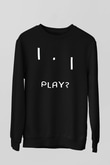Pong Siyah Unisex Sweatshirt