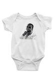 Pop Smoke Baskılı Beyaz Unisex Bebek Body - Zıbın