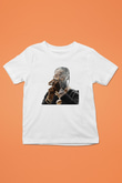 Pop Smoke Baskılı Beyaz Unisex Beyaz Çocuk Tişört - Tshirt