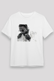 Pop Smoke Baskılı Unisex Beyaz Tişört - Tshirt