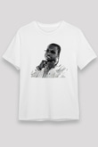 Pop Smoke Baskılı Unisex Beyaz Tişört - Tshirt
