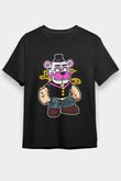 Popeye Freddy Baskılı Unisex Siyah Tshirt