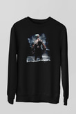 Popeye Siyah Unisex Sweatshirt