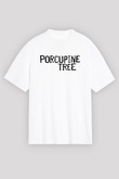 Porcupine Tree Baskılı Beyaz Unisex Oversize Tişört - Tshirt