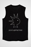 Porcupine Tree Baskılı Unisex Siyah Kolsuz Tişört - Tshirt