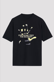 Porcupine Tree Baskılı Unisex Siyah Oversize Tişört - Tshirt
