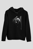 Portishead Baskılı Unisex Siyah Kapüşonlu Sweatshirt
