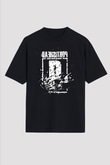 Portishead Baskılı Unisex Siyah Oversize Tişört - Tshirt
