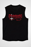 Possessed Baskılı Unisex Siyah Kolsuz Tişört - Tshirt
