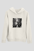 Post Malone Baskılı Unisex Beyaz Kapüşonlu Sweatshirt