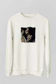 Post Malone Baskılı Unisex Beyaz Sweatshirt