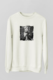 Post Malone Baskılı Unisex Beyaz Sweatshirt