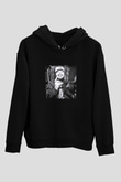 Post Malone Baskılı Unisex Siyah Hoodie