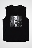 Post Malone Baskılı Unisex Siyah Kolsuz Tişört