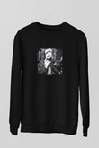 Post Malone Baskılı Unisex Siyah Sweatshirt