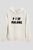 Post Malone Beyaz Unisex Kapşonlu Sweatshirt