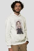 Post Malone Beyaz Unisex Kapüşonlu Sweatshirt
