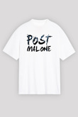 Post Malone Beyaz Unisex Oversize Tişört T-Shirt