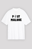 Post Malone Beyaz Unisex Oversize Tişört T-Shirt
