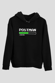 Postacı Siyah Unisex Kapüşonlu Sweatshirt