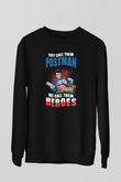 Postacı Siyah Unisex Sweatshirt